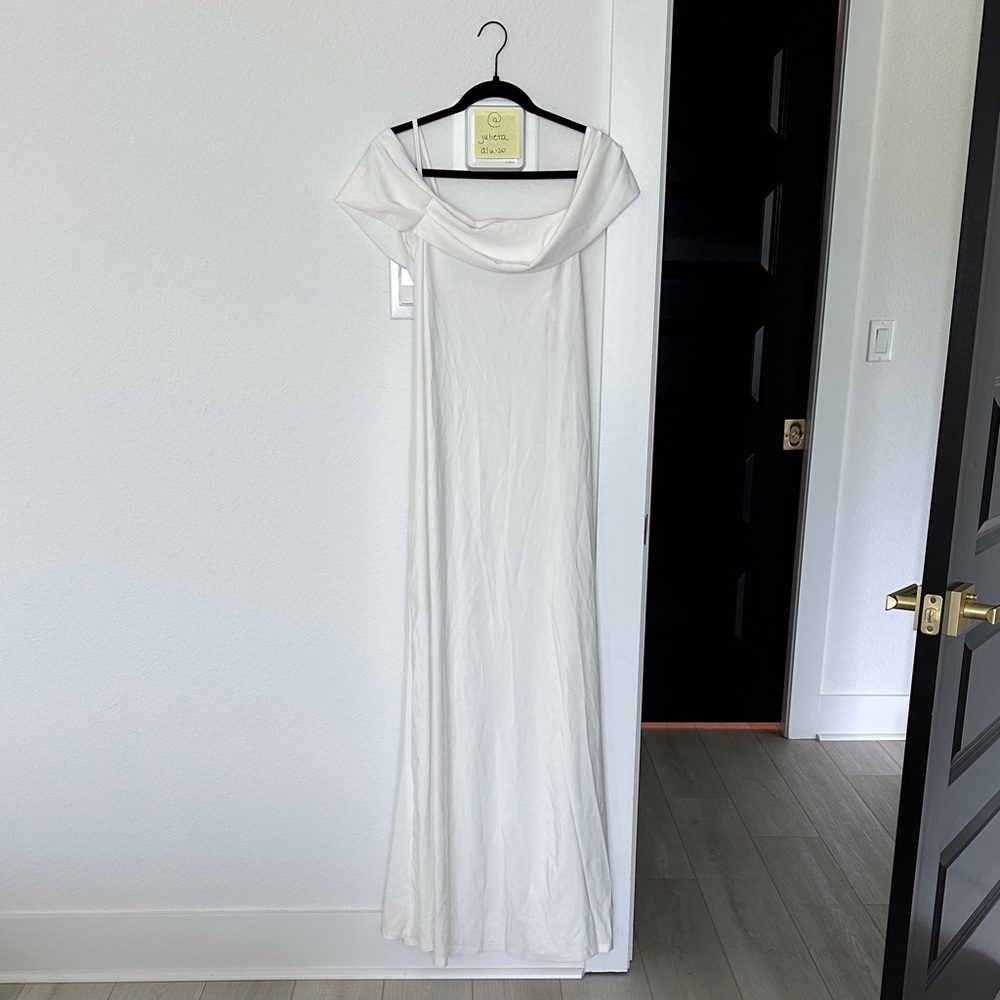 Elegant White Maternity Dress